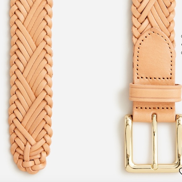 J. Crew Plaited Italian leather belt in Raspberry Pink - Picture 4 of 5